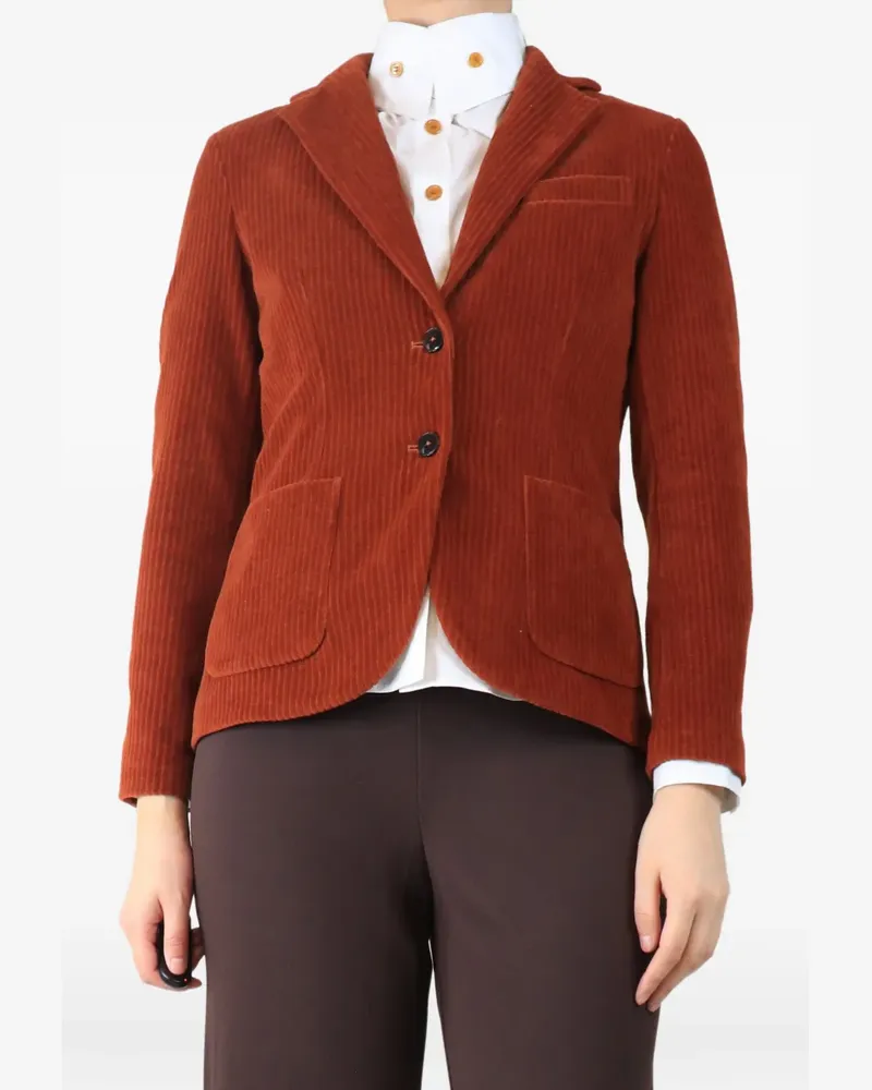 CIRCOLO 1901 single-breasted corduroy blazer - Orange Orange