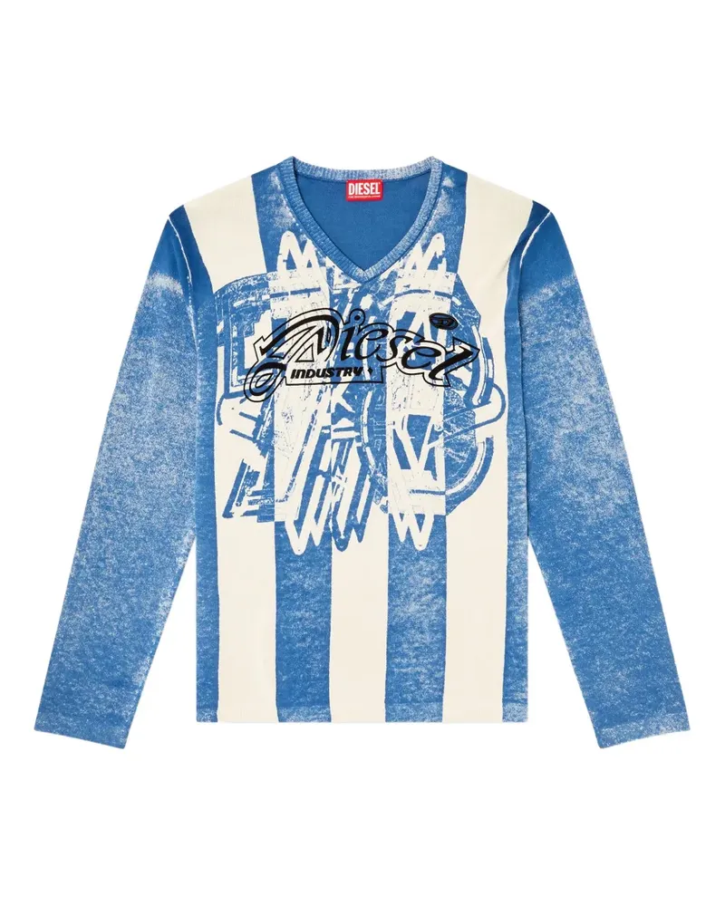 Diesel Oliba Pullover mit V-Ausschnitt - Blau Blau