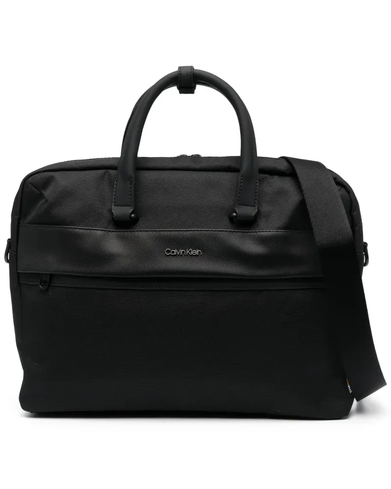 Calvin Klein Laptoptasche mit Logo - Schwarz Schwarz