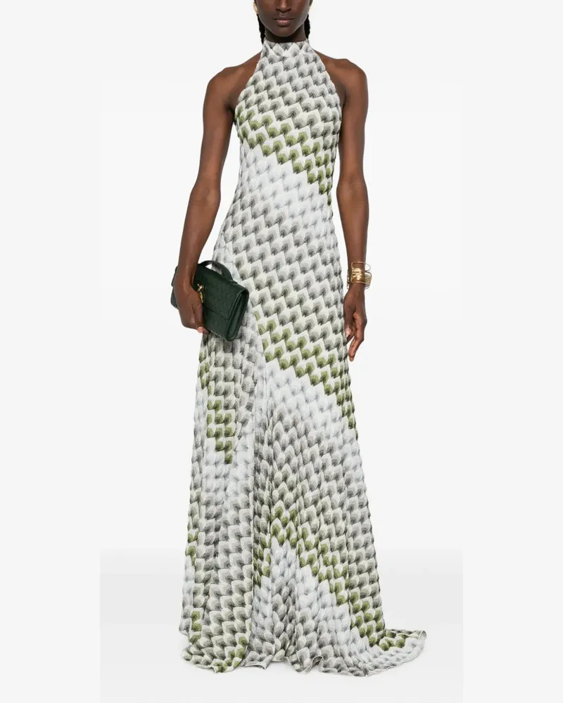 Missoni zigzag-pattern maxi dress - Weiß Weiß