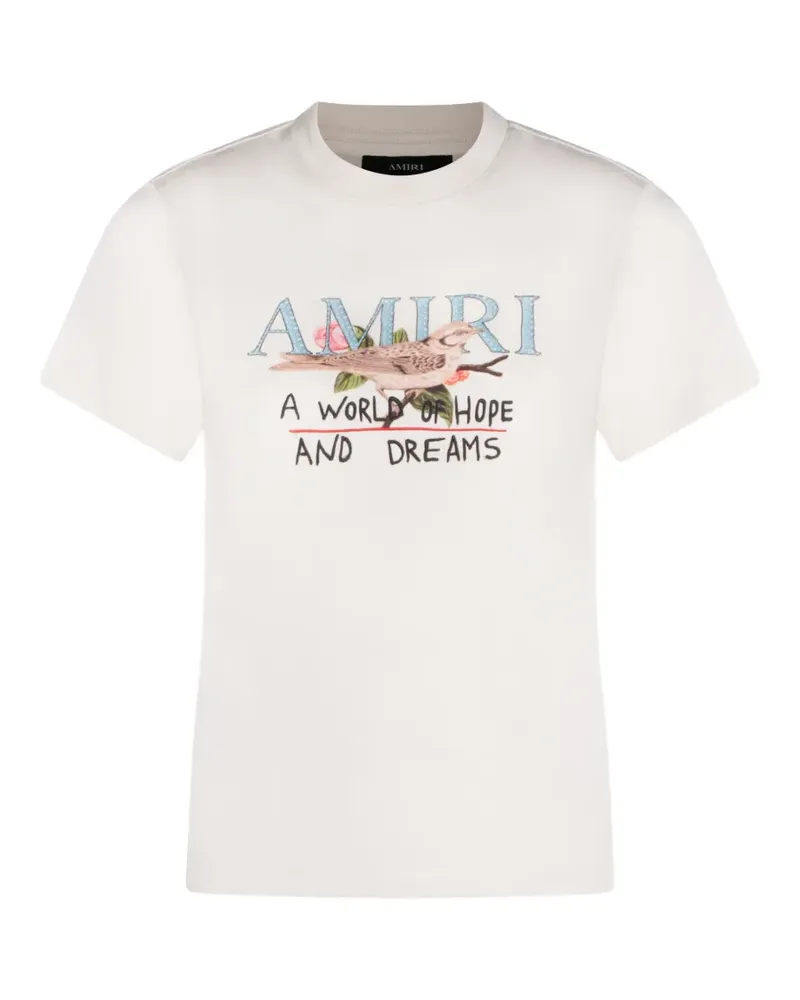 Amiri T-Shirt mit Vogel-Print - Nude Nude