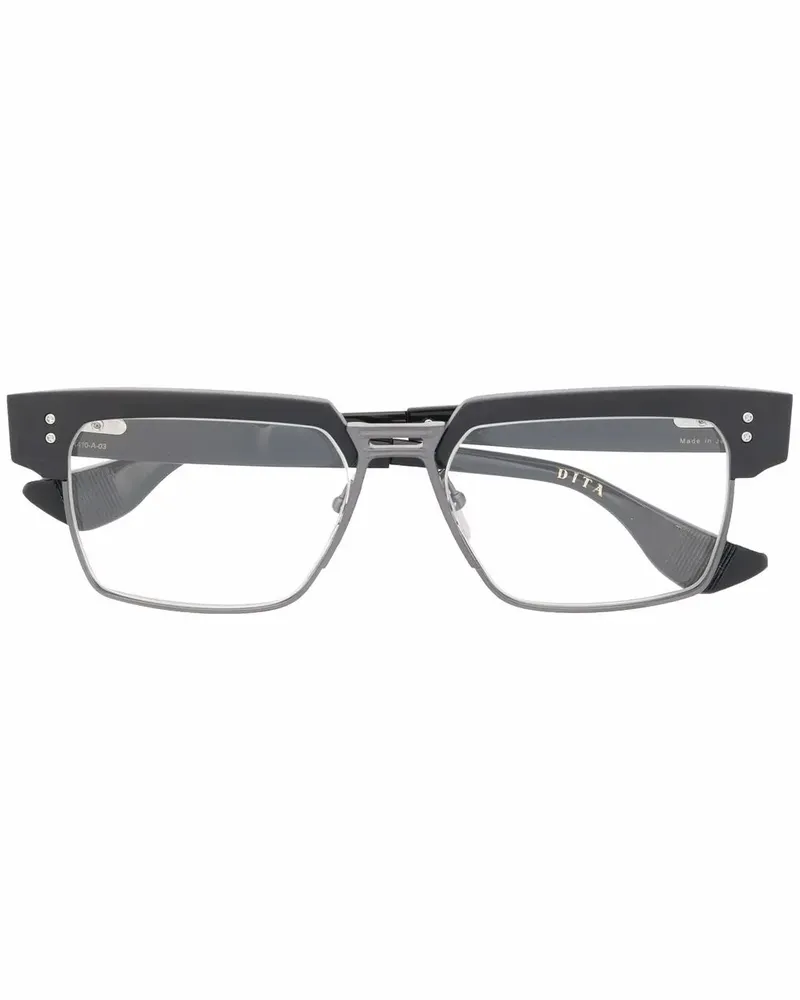 DITA Brille mit eckigem Ausschnitt - Schwarz Schwarz