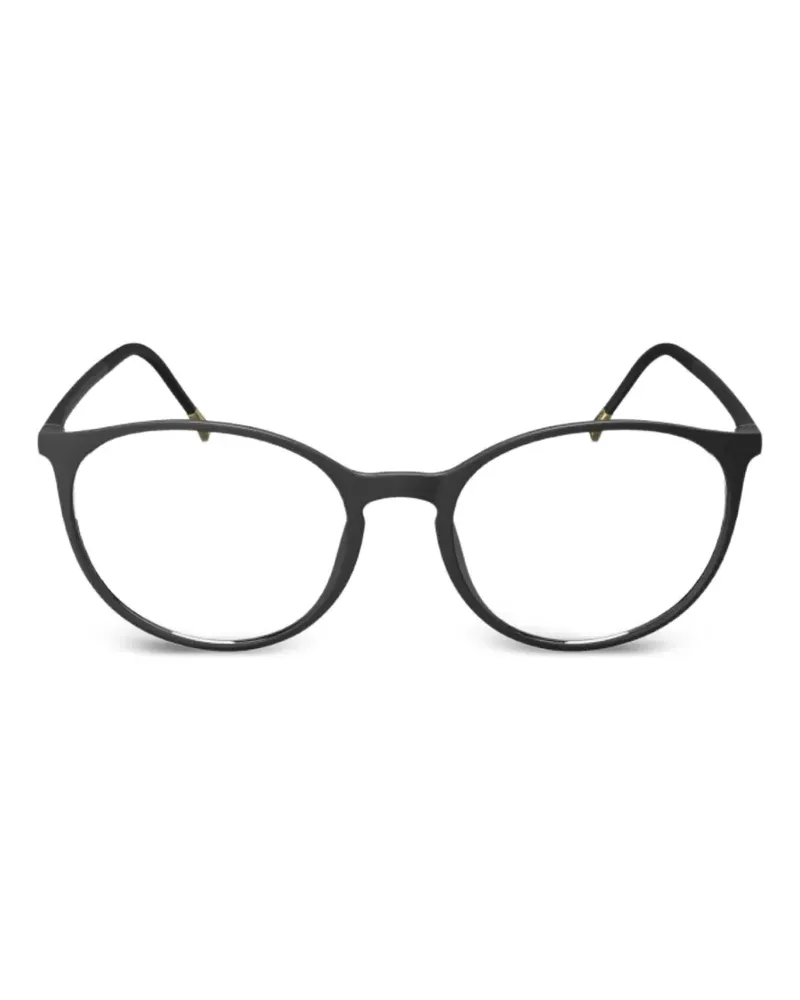 Silhouette round-frame glasses - Schwarz Schwarz