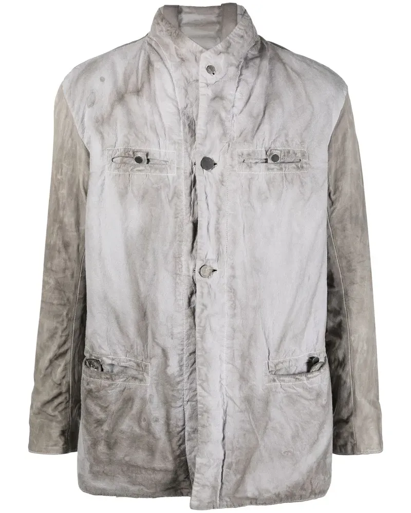 Boris Bidjan Saberi Jacke mit Knopfleiste - Grau Grau