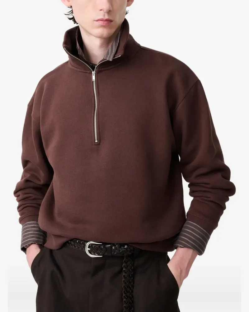 Studio Nicholson Thalen Sweatshirt mit Reißverschluss - Braun Braun