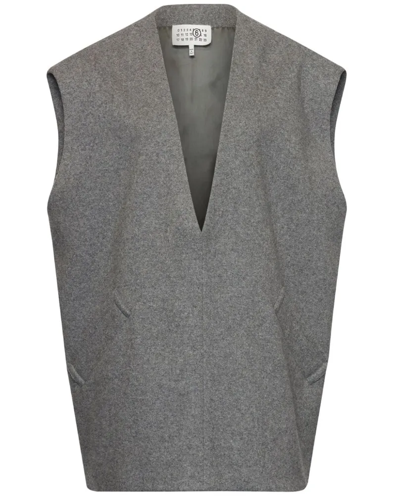Maison Margiela Melierte Weste - Grau Grau