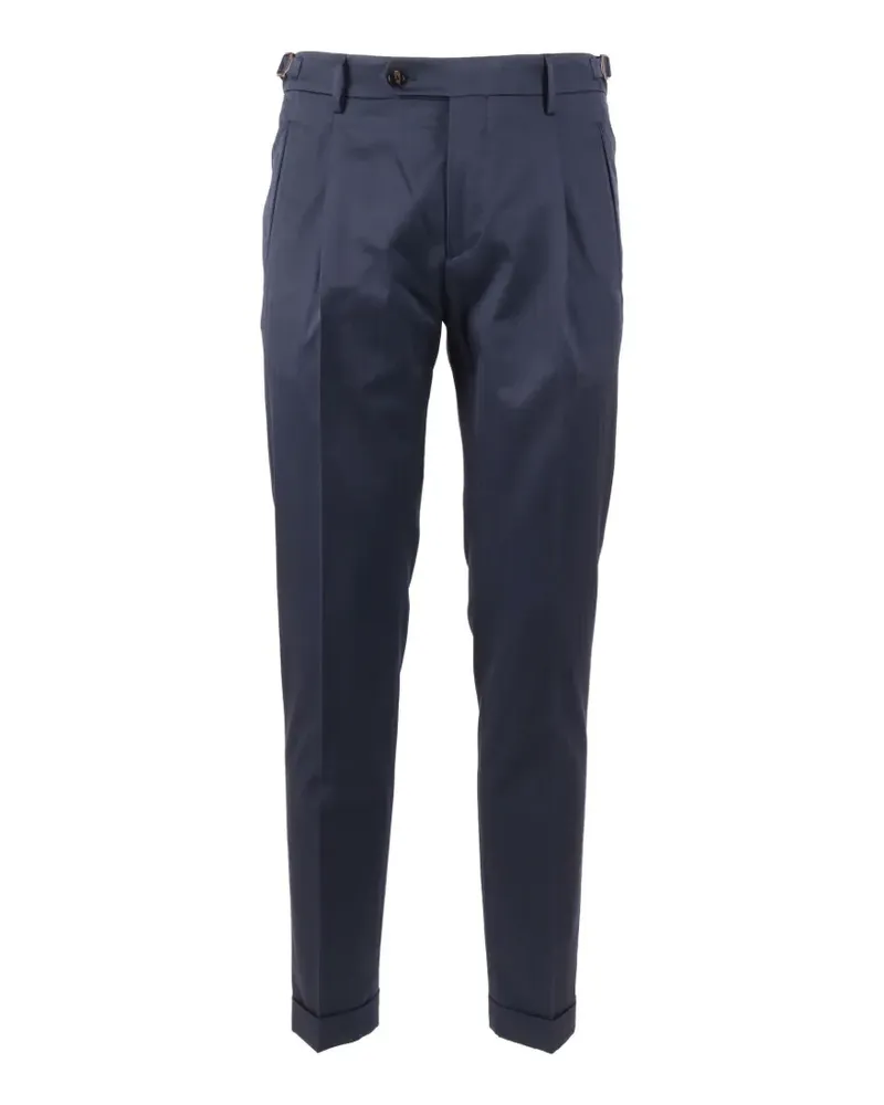 Berwich Retrolong herringbone tailored trousers - Blau Blau