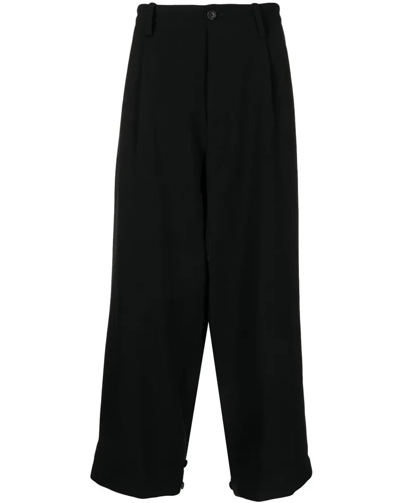 Undercover Halbhohe Straight-Leg-Hose - Schwarz Schwarz