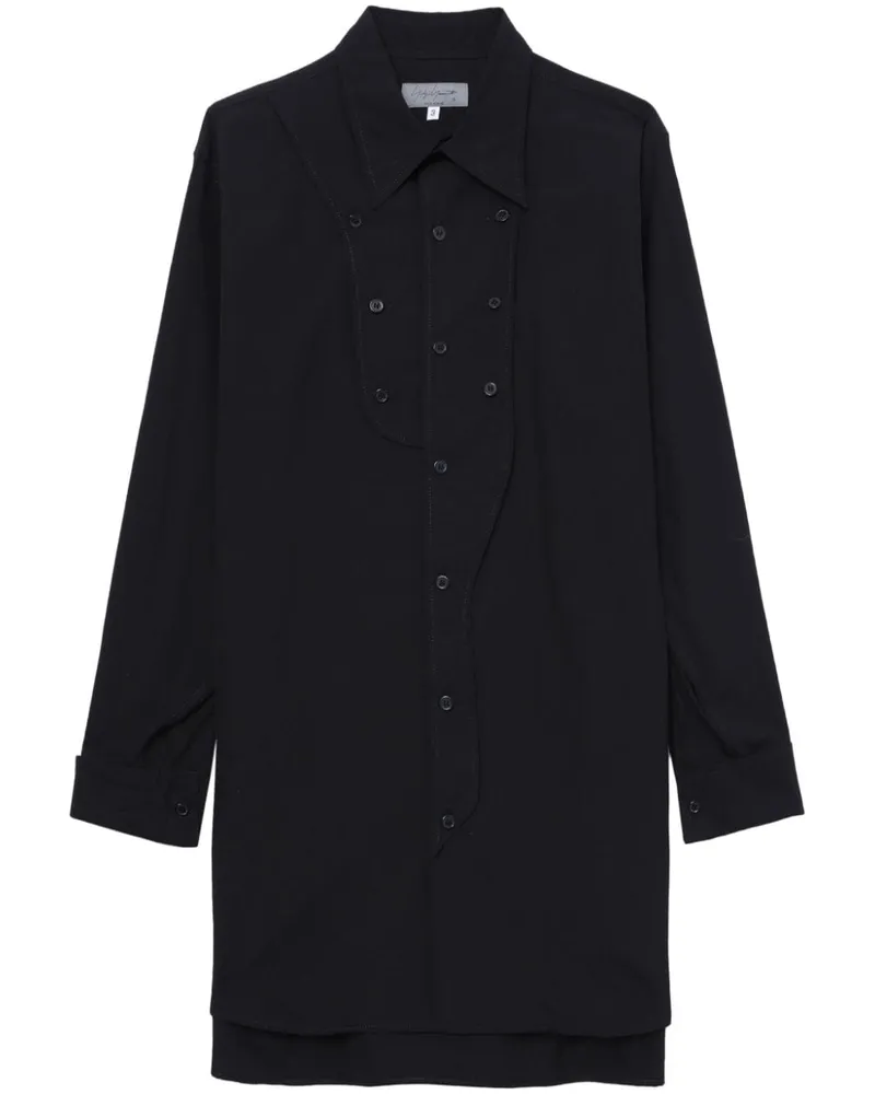 Yohji Yamamoto Langärmeliges Hemd - Schwarz Schwarz