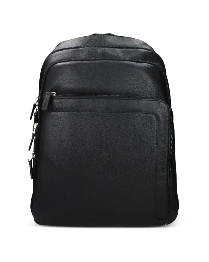 Piquadro leather backpack - Schwarz Schwarz