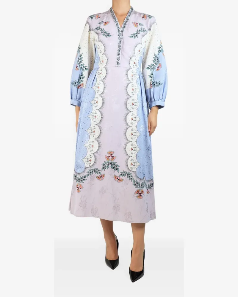 Vilshenko maxi floral-print dress - Violett Violett