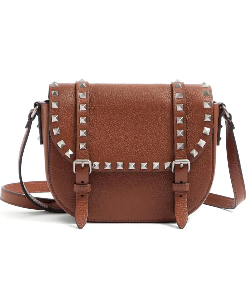 Valentino Garavani Kleine Rockstud Umhängetasche - Braun Braun