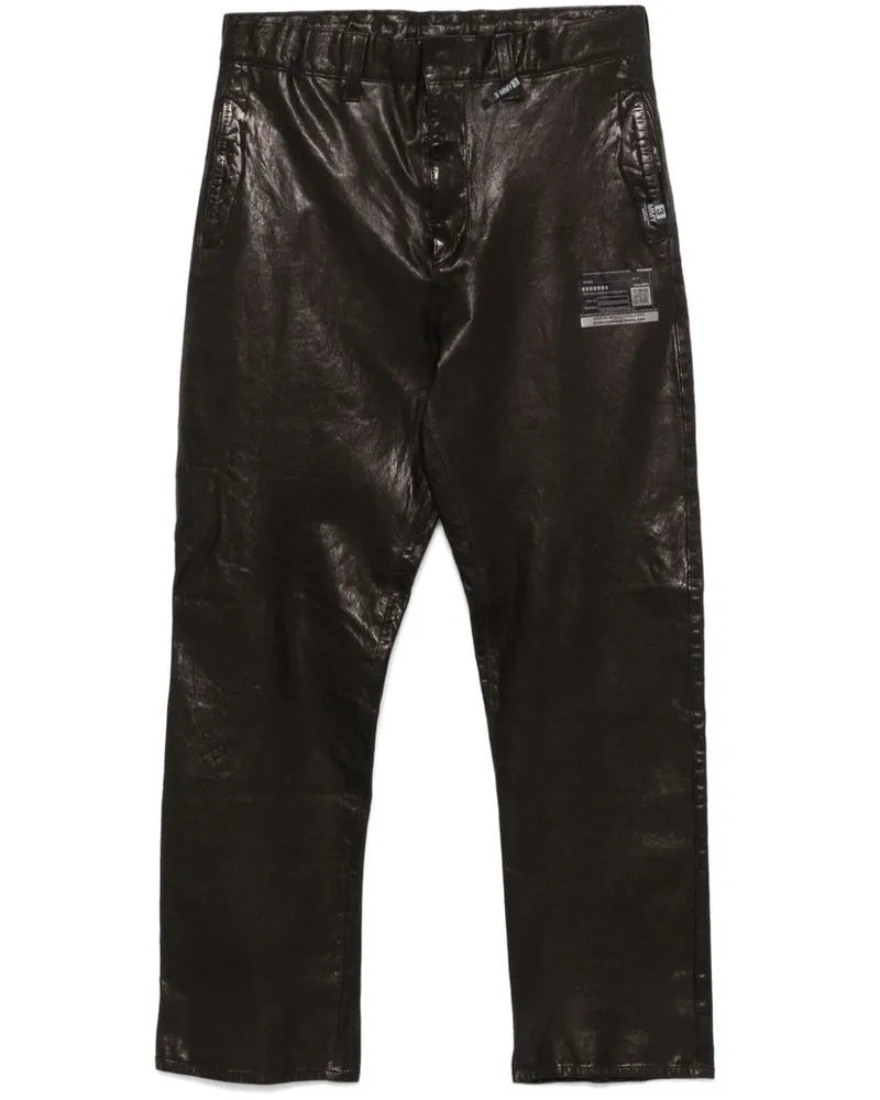 MIHARAYASUHIRO Hose aus Leder - Schwarz Schwarz