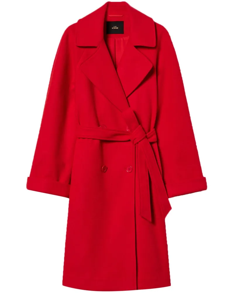 Twin-Set Doppelreihiger Mantel - Rot Rot