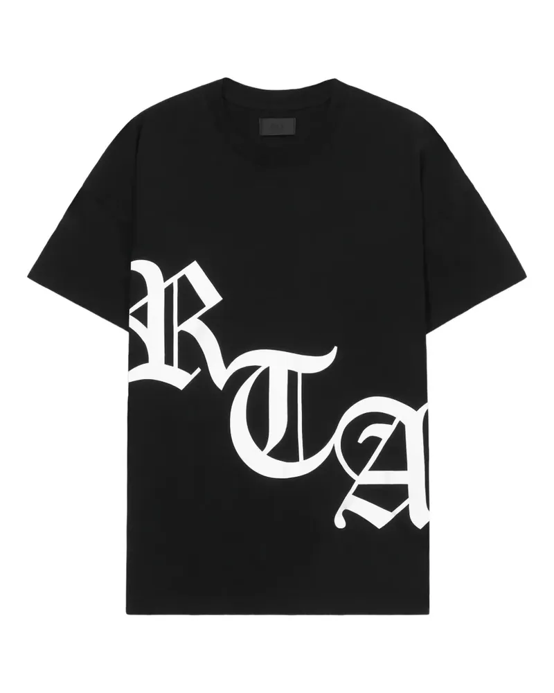 RTA Old English T-Shirt mit Logo - Schwarz Schwarz