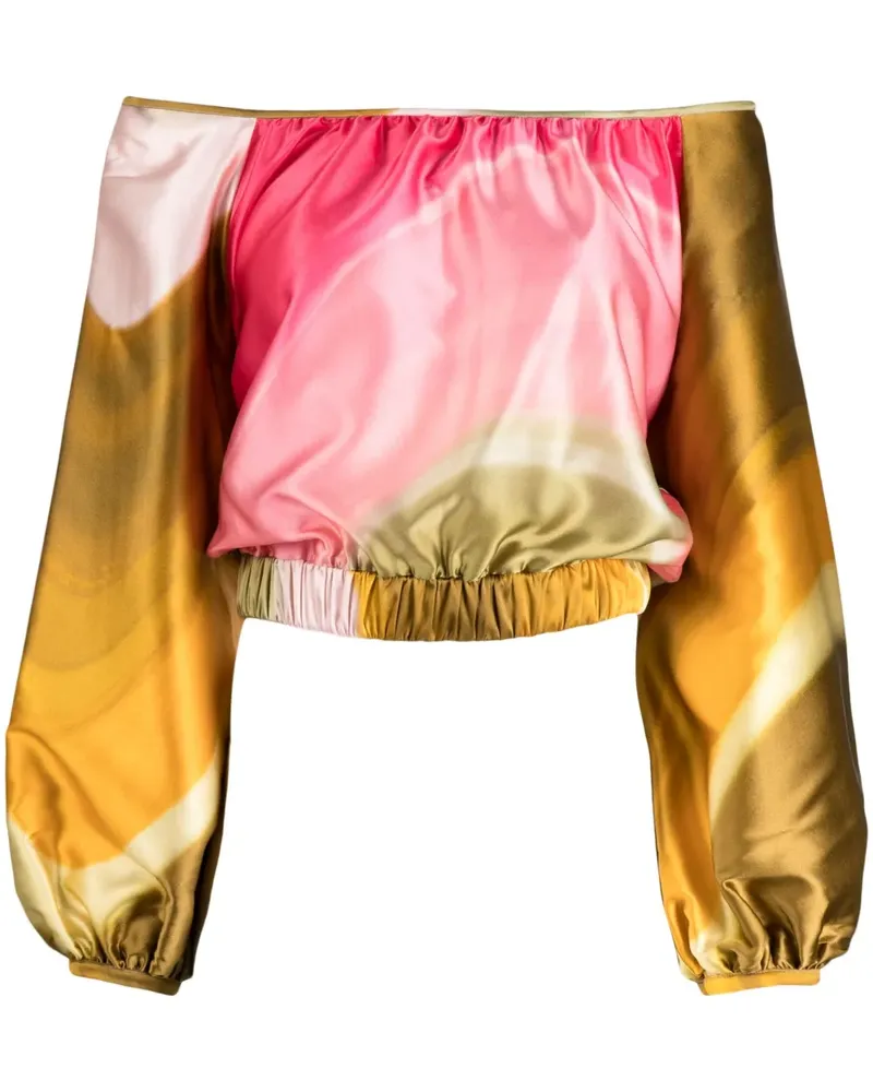 Silvia Tcherassi Schulterfreie Bluse - Rosa Rosa