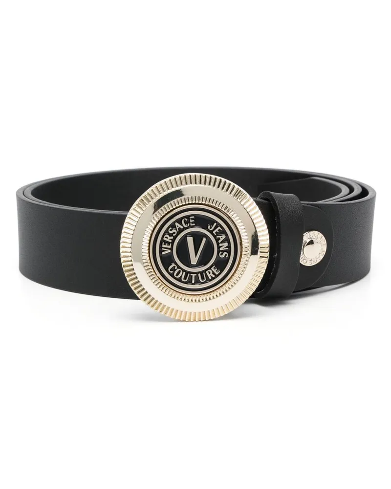 Versace Jeans Gürtel mit Logo-Schnalle - Schwarz Schwarz