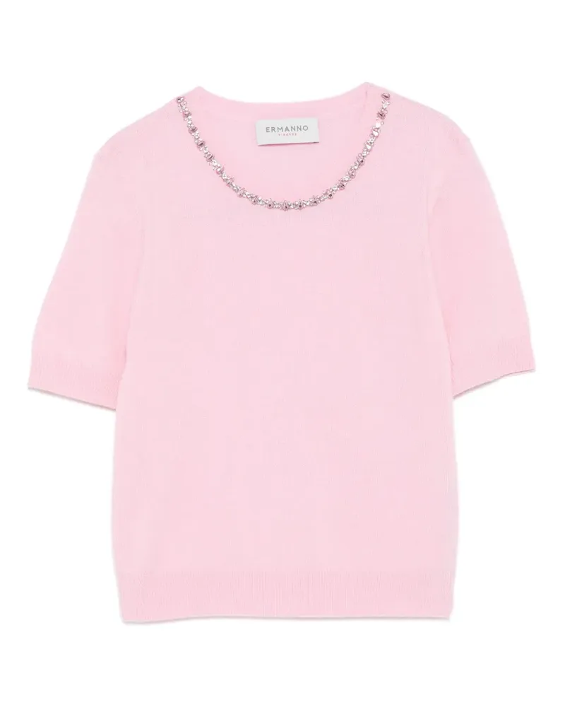 Ermanno Scervino Oberteil mit Kristallverzierung - Rosa Rosa