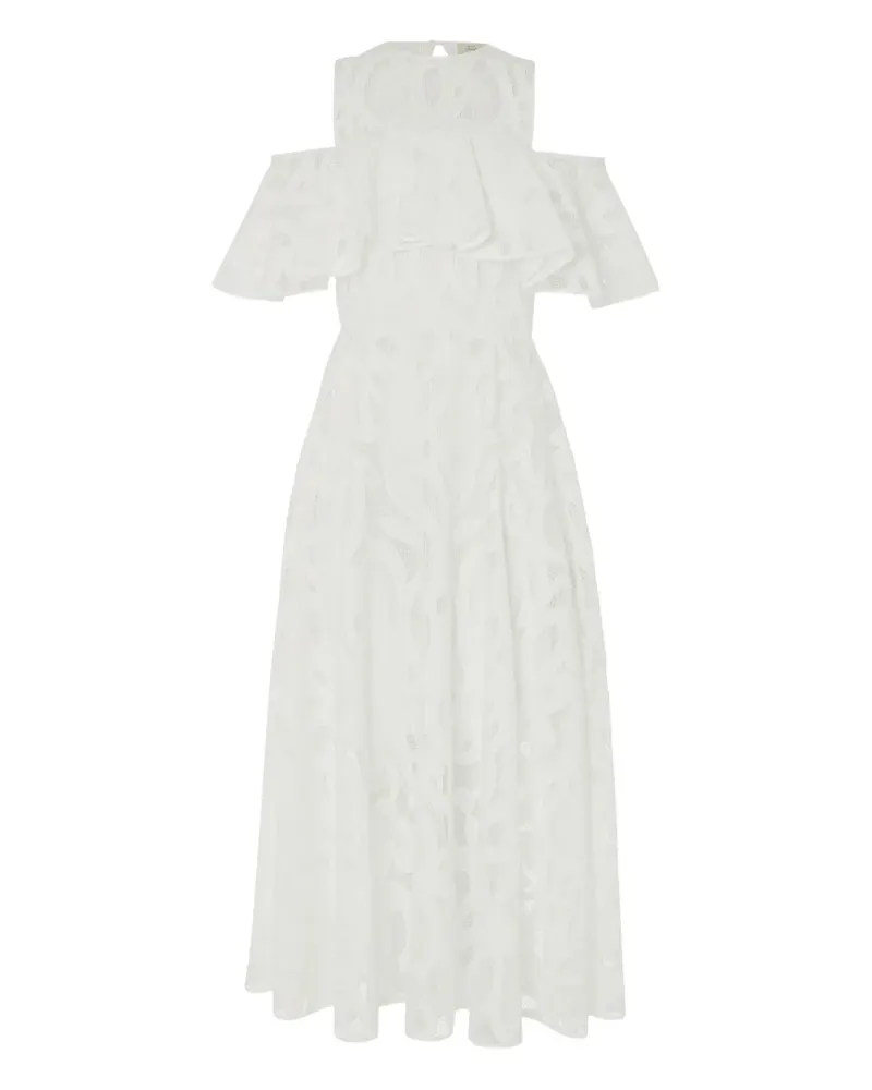 Temperley London Schulterfreies Louis Spitzenkleid - Weiß Weiß