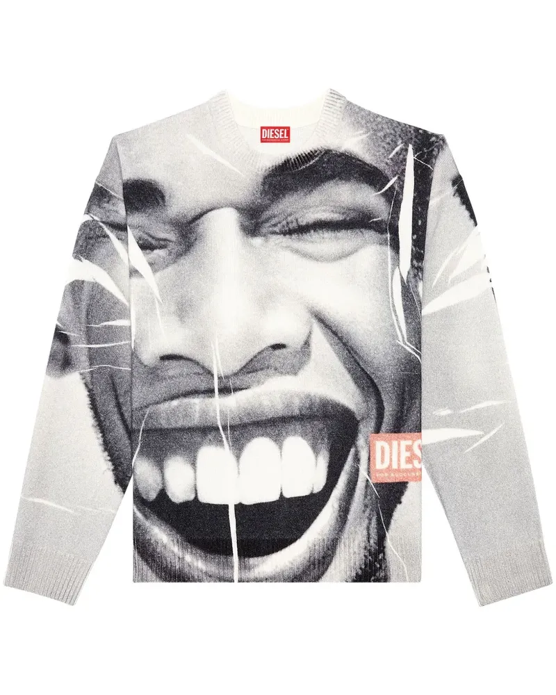 Diesel K-Victory Sweatshirt mit Foto-Print - Weiß Weiß