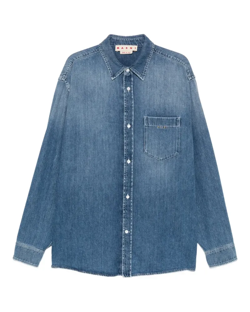 Marni Bestickte Jacke mit Brusttasche - Blau Blau