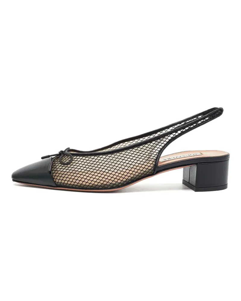 Aquazzura Gioia Slingback-Pumps mit Schleifendetail - Schwarz Schwarz