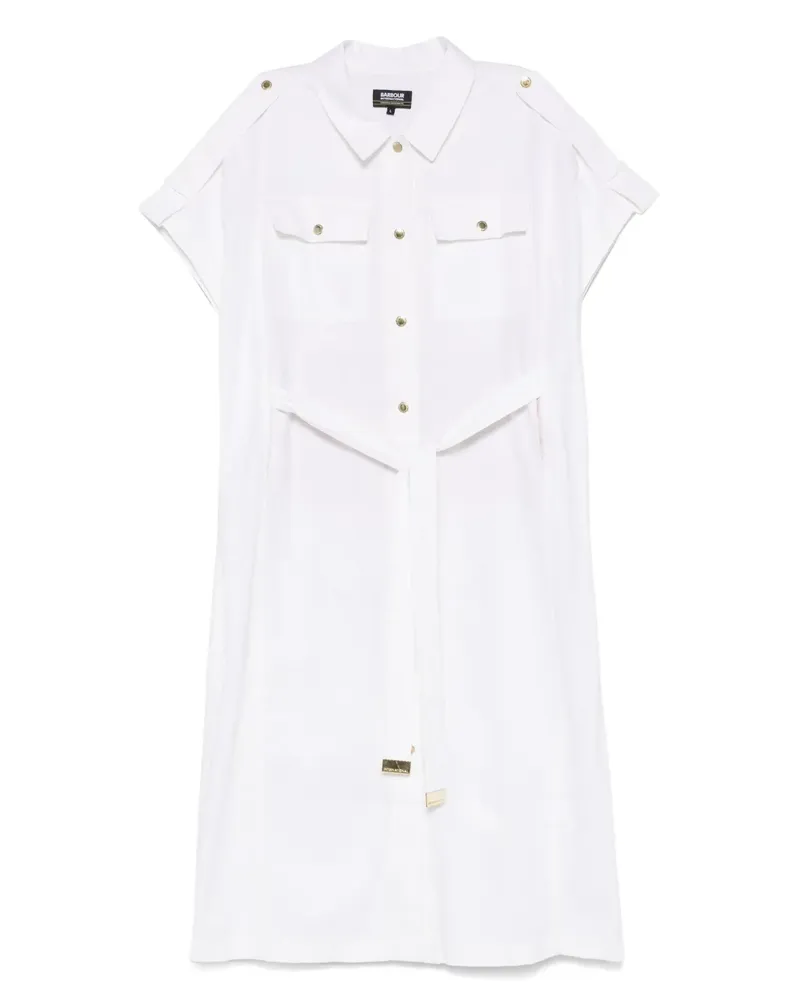 Barbour Harlow Midikleid - Weiß Weiß