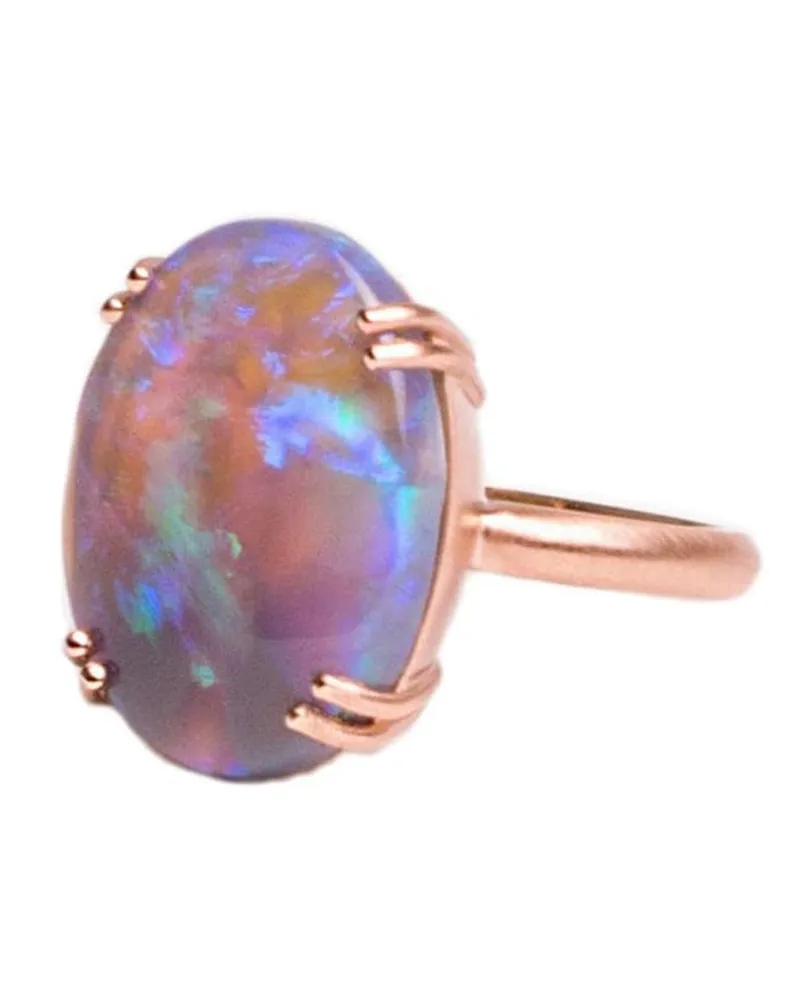 Irene Neuwirth 18kt One-of-a-Kind Rotgoldring mit Opal - Rosa Rosa