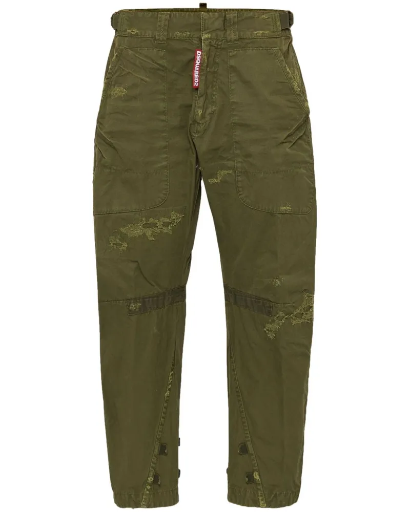 Dsquared2 Gerade Hose im Distressed-Look - Grün Grün