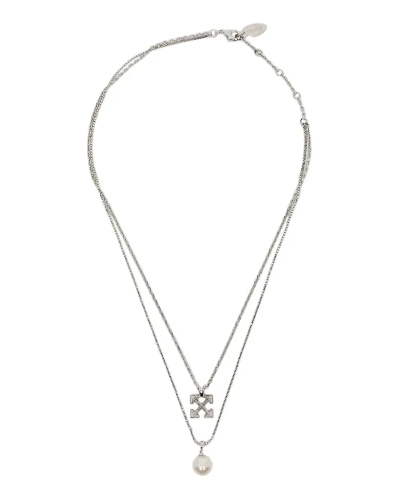 OFF-WHITE Halskette mit Arrows-Anhänger - Silber Silber
