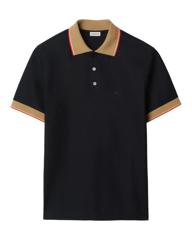 Burberry Poloshirt mit Logo-Kragen - Blau Blau