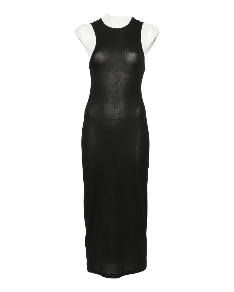 WARDROBE.NYC ribbed-knit sleeveless midi dress - Schwarz Schwarz