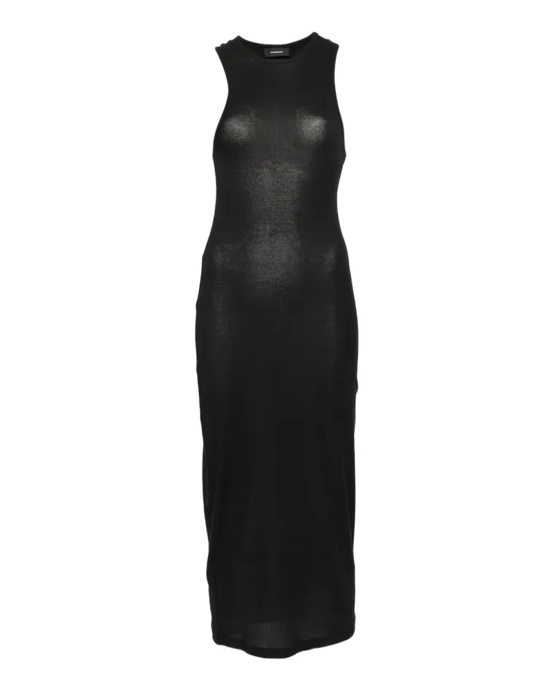 WARDROBE.NYC ribbed-knit sleeveless midi dress - Schwarz Schwarz
