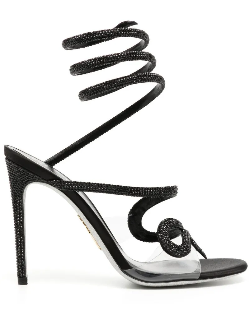 René Caovilla Verzierte Sandalen - Schwarz Schwarz