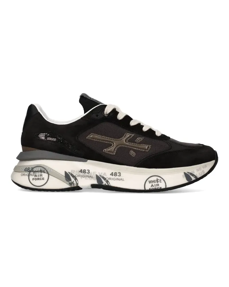 Premiata print flat sneakers - Schwarz Schwarz