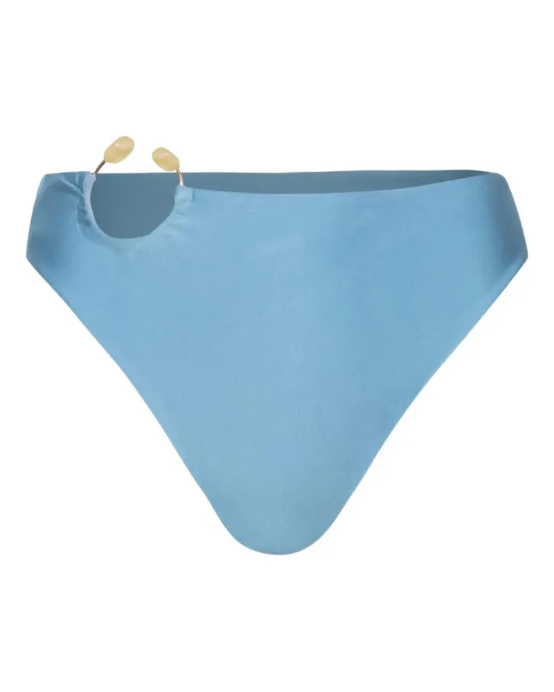 Baobab Collection Nala ring-embellished high-rise bikini bottom - Blau Blau