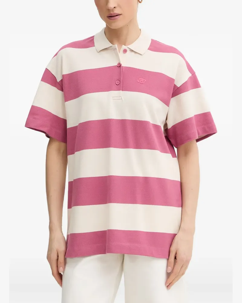 MUNTHE Gestreiftes Baelfire Poloshirt - Rosa Rosa