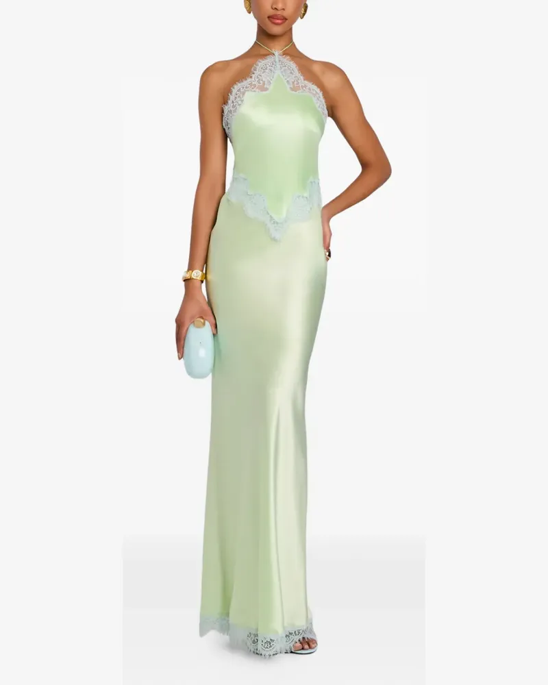 Retrofête Everly Kleid mit Spitzenbesatz - Grün Grün