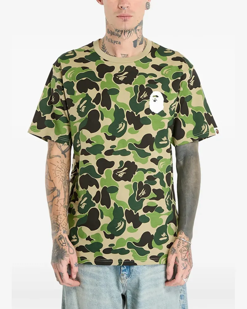 BAPE camouflage logo T-shirt - Grün Grün