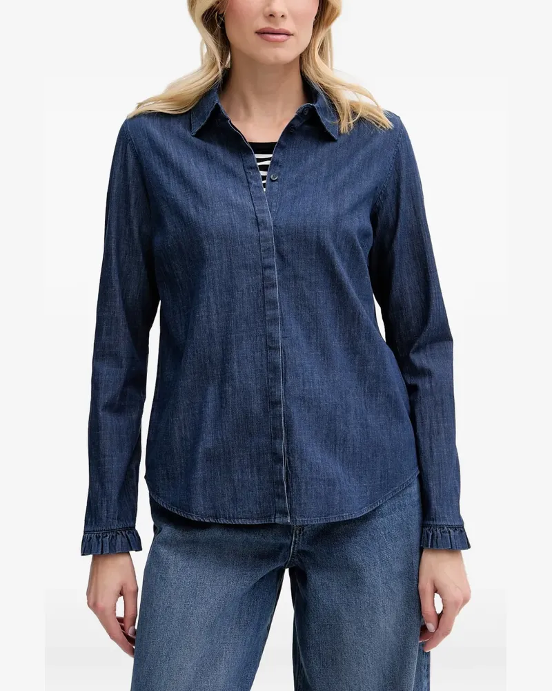 Mos Mosh ruffled-cuff shirt - Blau Blau