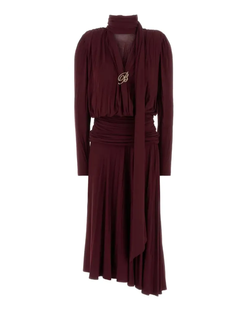 Blumarine Midikleid mit B-Logo - Rot Rot