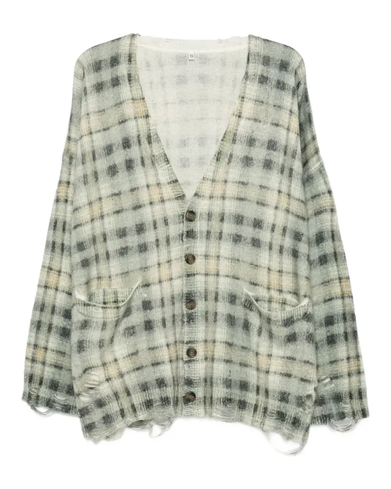 R13 Karierter Cardigan - Grün Grün
