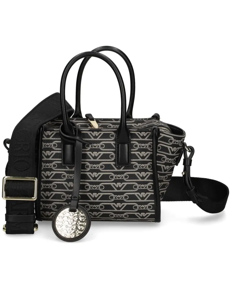 Emporio Armani Mini-Tasche mit Monogrammmuster Schwarz