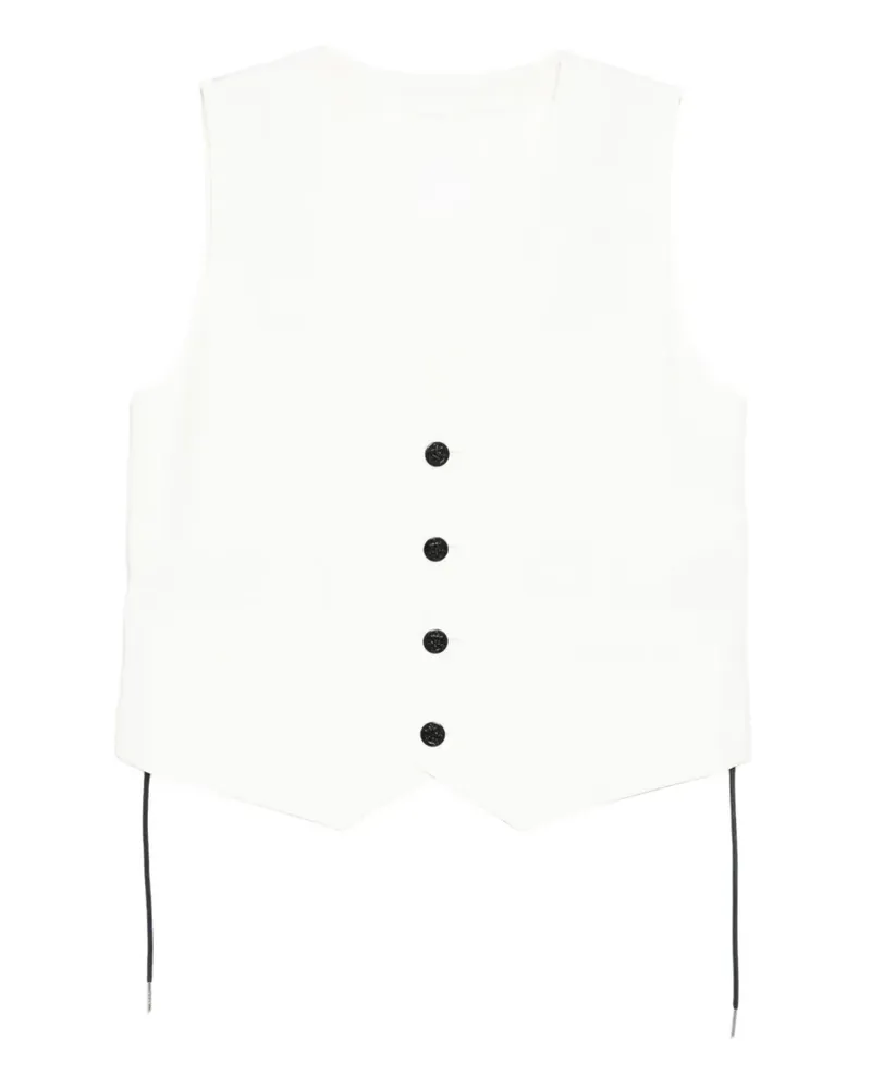 Sacai Ärmelloser Blazer mit V-Ausschnitt - Weiß Weiß