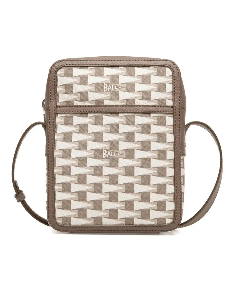 Bally Kuriertasche mit Logo-Print - Nude Nude