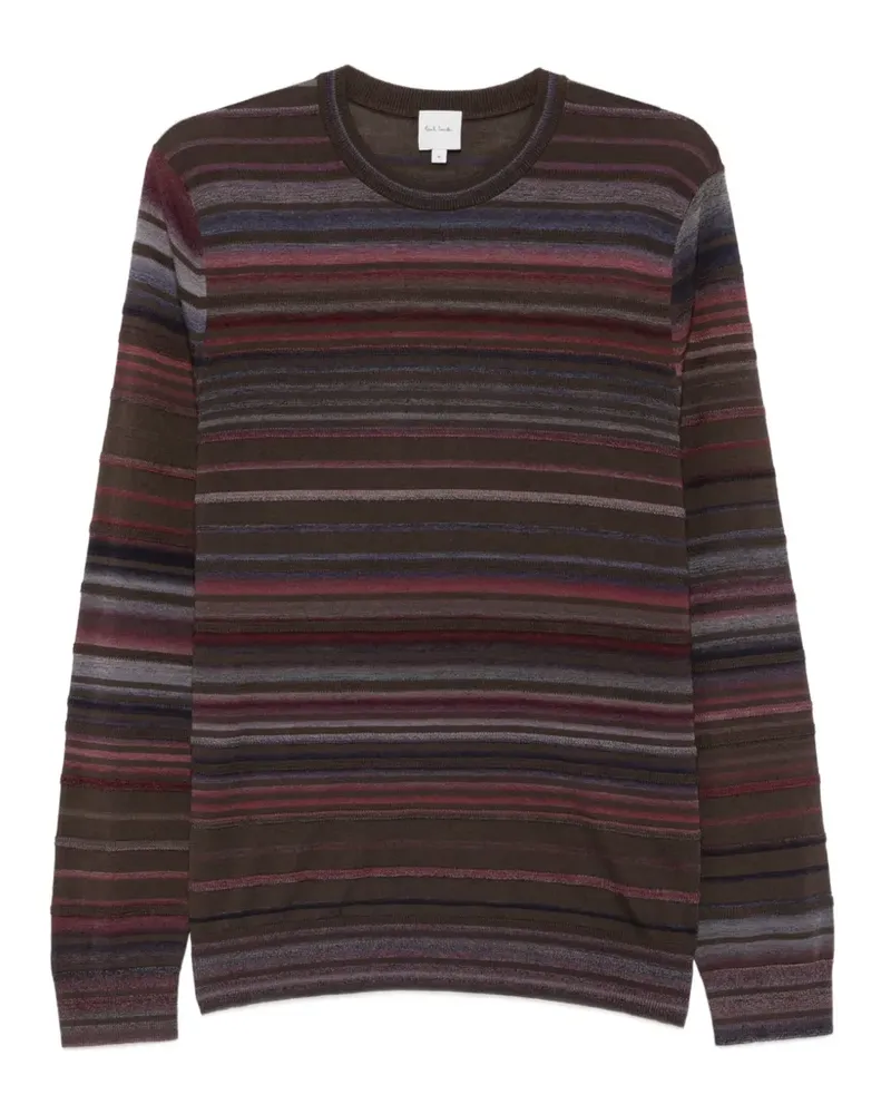 Paul Smith Gestreifter Merinopullover - Braun Braun