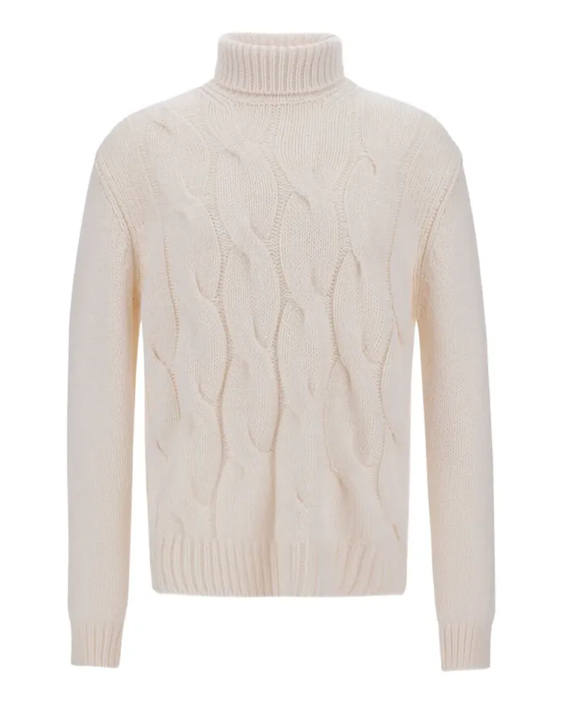 Herno Rollkragenpullover mit Zopfmuster - Nude Nude
