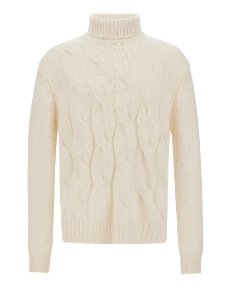 Herno Rollkragenpullover mit Zopfmuster - Nude Nude