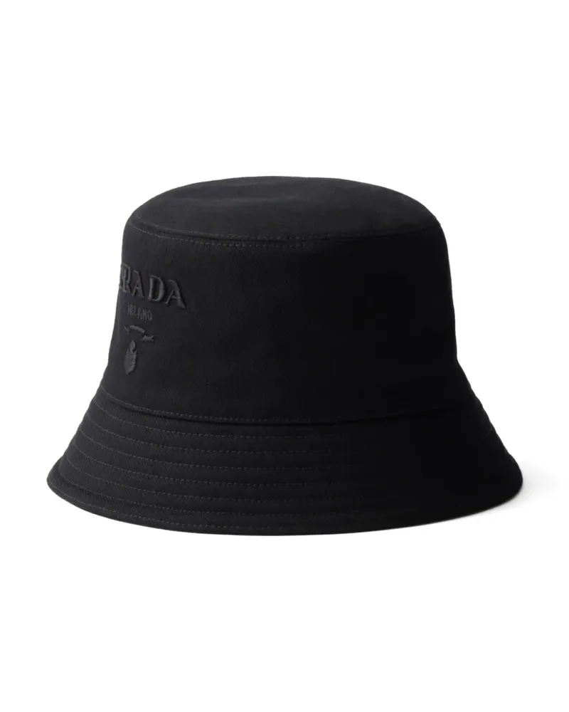 Prada Bestickter Fischerhut - Schwarz Schwarz