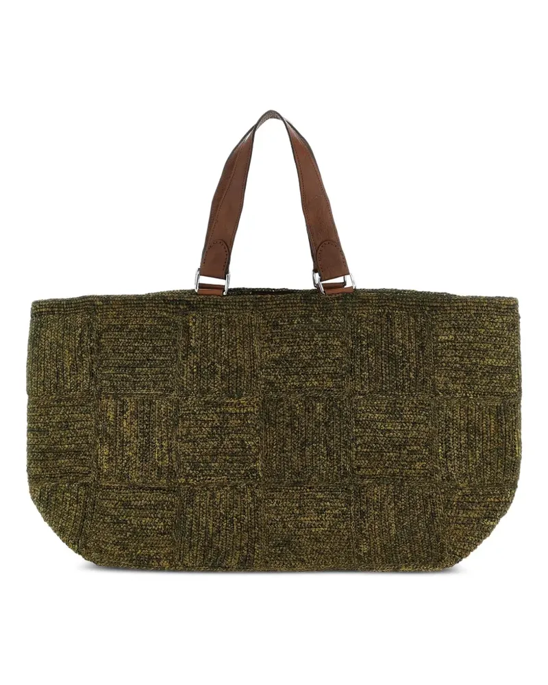 IBELIV Miray Tote Bag aus Raffiabast - Grün Grün